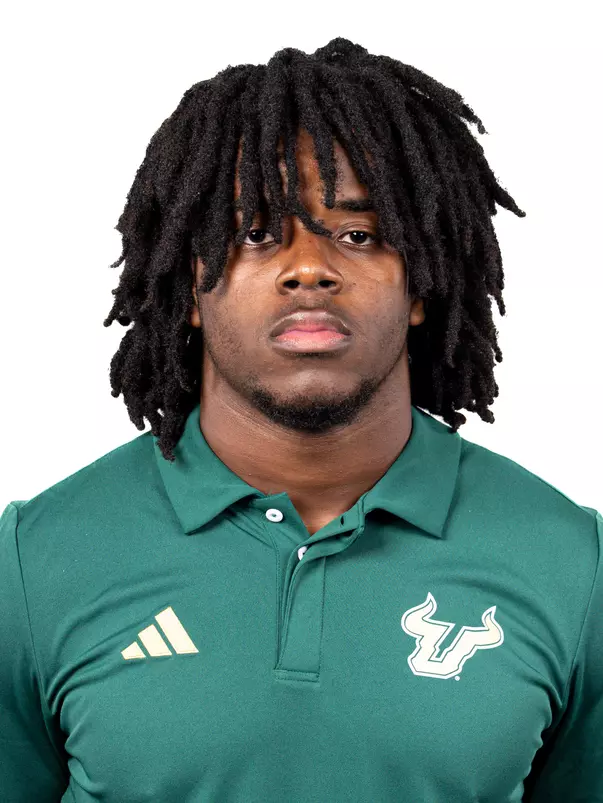 Ryan Johnson headshot taken during 2024 South Florida Football media day on July 24, 2024.
(Stephen Galvin / University of South Florida Athletics)