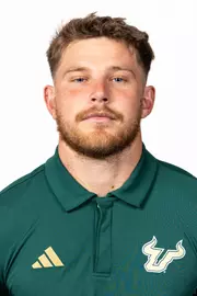 Sean Atkins headshot taken during 2024 South Florida Football media day on July 25, 2024.
(Stephen Galvin / University of South Florida Athletics)