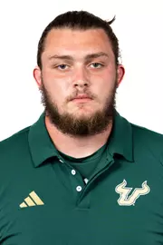 TJ Lawrence headshot taken during 2024 South Florida Football media day on July 24, 2024.
(Stephen Galvin / University of South Florida Athletics)