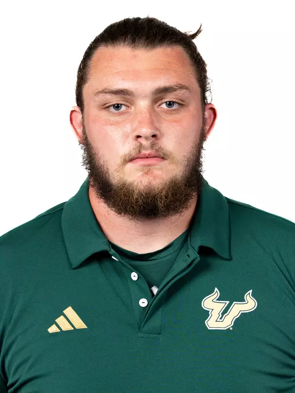 TJ Lawrence headshot taken during 2024 South Florida Football media day on July 24, 2024.
(Stephen Galvin / University of South Florida Athletics)