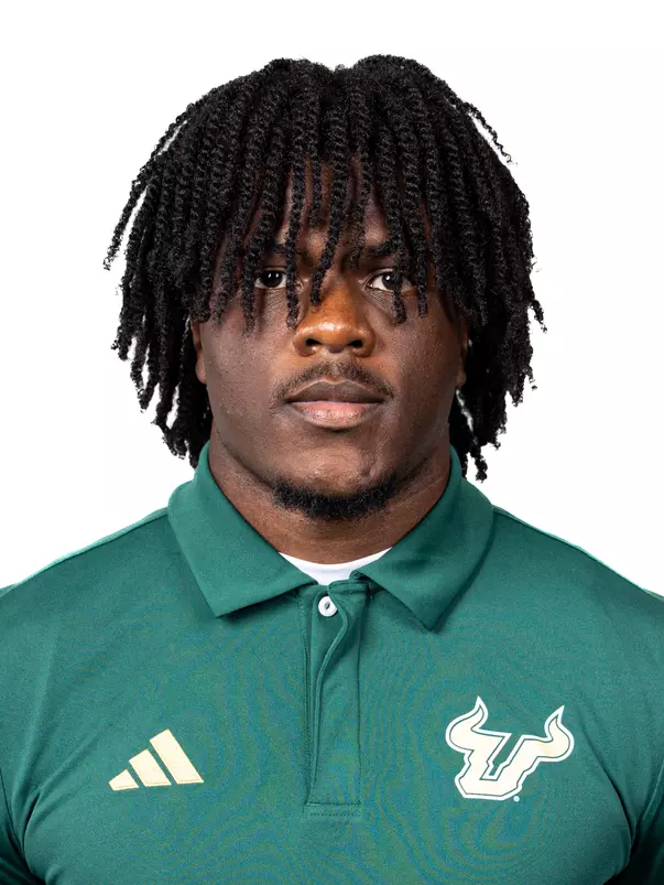 Tavin Ward headshot taken during 2024 South Florida Football media day on July 25, 2024.
(Stephen Galvin / University of South Florida Athletics)