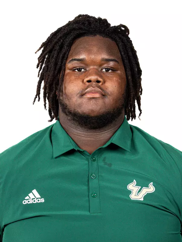 Teriyan Morman headshot taken during 2024 South Florida Football media day on July 24, 2024.
(Stephen Galvin / University of South Florida Athletics)