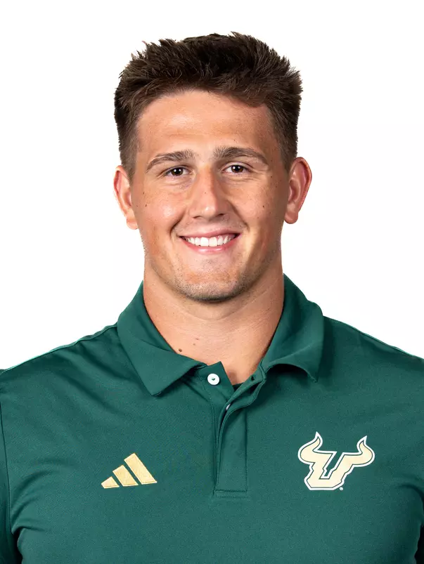 Weston Wolff headshot taken during 2024 South Florida Football media day on July 25, 2024.
(Stephen Galvin / University of South Florida Athletics)