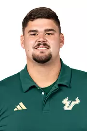 Zane Herring headshot taken during 2024 South Florida Football media day on July 25, 2024.
(Stephen Galvin / University of South Florida Athletics)