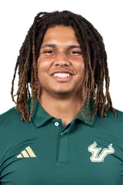 Zavier Hamilton headshot taken during 2024 South Florida Football media day on July 24, 2024.
(Stephen Galvin / University of South Florida Athletics)