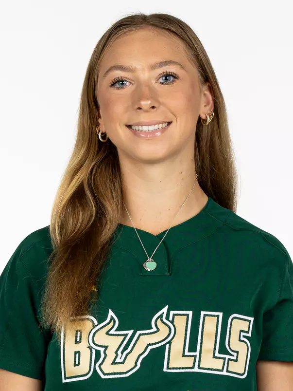 Julia Apostolakos headshot taken during 2025 South Florida Softball media day on January 9, 2025.
(Aschley Joseph / University of South Florida Athletics)