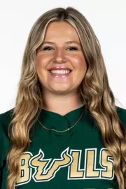 Sydnie Whitaker headshot taken during 2025 South Florida Softball media day on January 9, 2025.
(Stephen Galvin / University of South Florida Athletics)