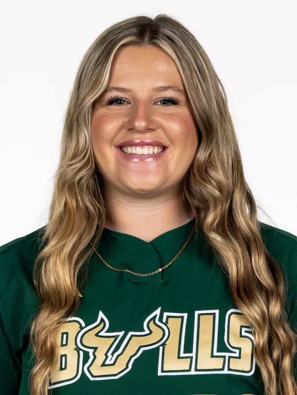 Sydnie Whitaker headshot taken during 2025 South Florida Softball media day on January 9, 2025.
(Stephen Galvin / University of South Florida Athletics)