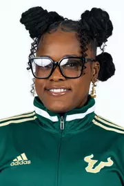 Antonia Sealy headshot taken during 2025 South Florida Track & Field media day on January 22, 2025.
(Chris Henry / University of South Florida Athletics)