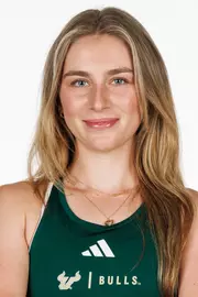 Sienna Leeson during 2025 South Florida Women's Tennis media day on October 7, 2025.