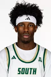 Adriel Nyorha headshot taken during 2025 South Florida Men's Basketball media day on October 8, 2025.