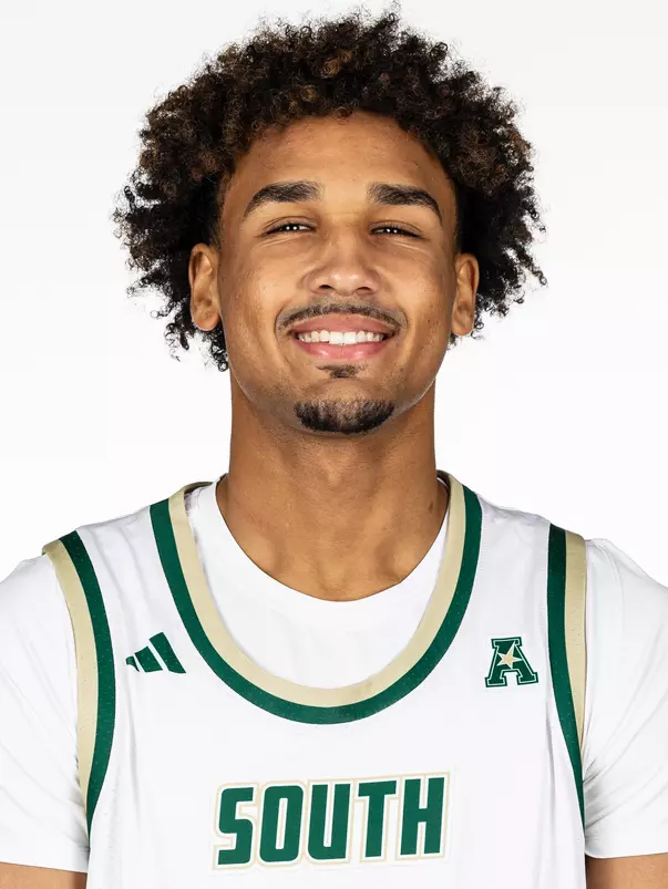 Caleb Sanders headshot taken during 2025 South Florida Men's Basketball media day on October 8, 2025.