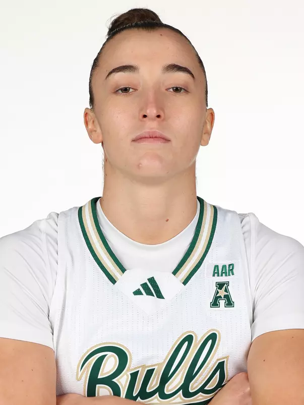 Carla Brito headshot taken during 2025 South Florida Women's Basketball media day on October 10, 2025.