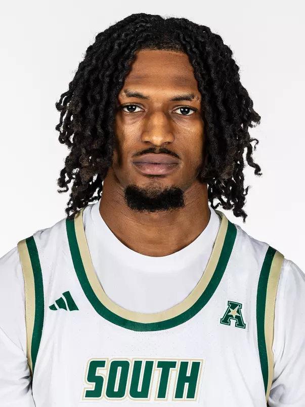Daimion Collins headshot taken during 2025 South Florida Men's Basketball media day on October 8, 2025.