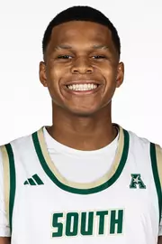 Gavin Hightower headshot taken during 2025 South Florida Men's Basketball media day on October 8, 2025.