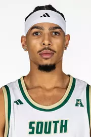 Isaiah Jones headshot taken during 2025 South Florida Men's Basketball media day on October 8, 2025.
