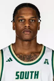Izaiyah Nelson headshot taken during 2025 South Florida Men's Basketball media day on October 8, 2025.