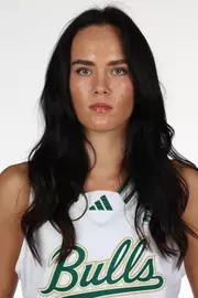 Janette Aarnio headshot taken during 2025 South Florida Women's Basketball media day on October 10, 2025.