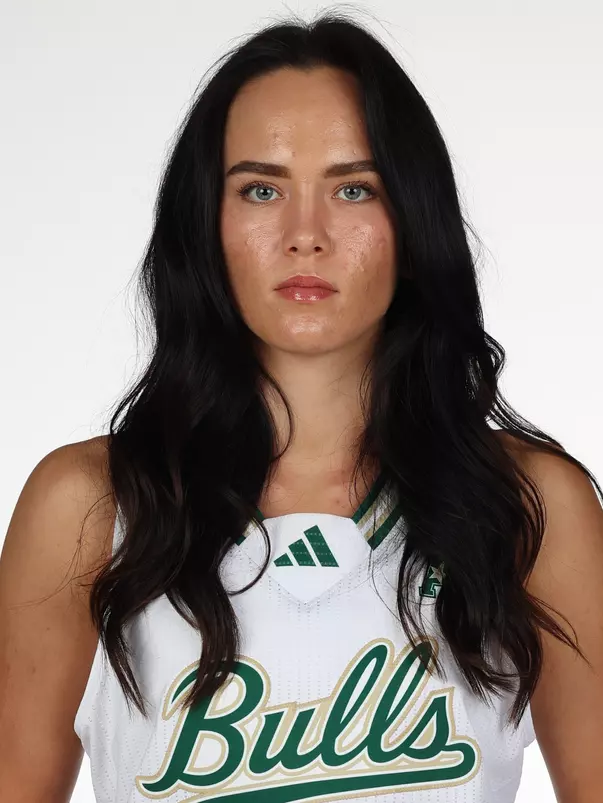 Janette Aarnio headshot taken during 2025 South Florida Women's Basketball media day on October 10, 2025.