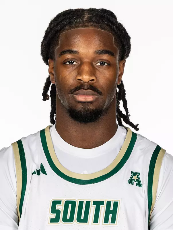 Josh Omojafo headshot taken during 2025 South Florida Men's Basketball media day on October 8, 2025.