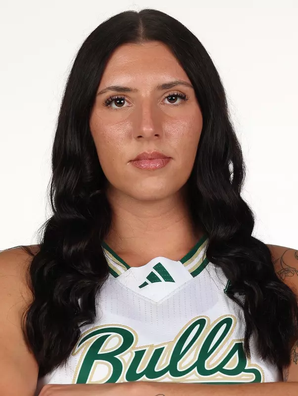 Katie Davidson headshot taken during 2025 South Florida Women's Basketball media day on October 10, 2025.