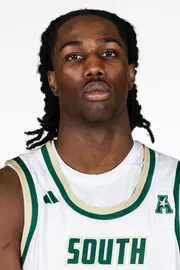 Tristan Beckford headshot taken during 2025 South Florida Men's Basketball media day on October 8, 2025.