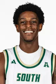 Xavier Brown headshot taken during 2025 South Florida Men's Basketball media day on October 8, 2025.