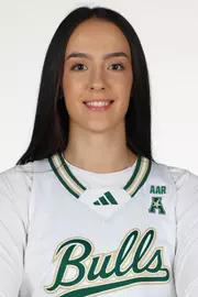 Yana Karamfilova headshot taken during 2025 South Florida Women's Basketball media day on October 10, 2025.
