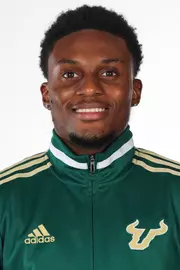 Shevioe Reid headshot taken during 2025 South Florida Track & Field media day on October 10, 2025.