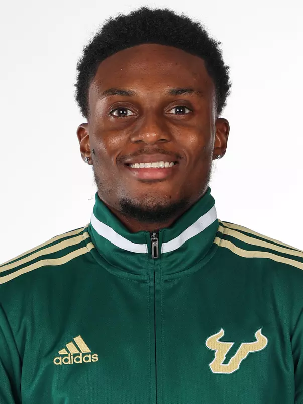 Shevioe Reid headshot taken during 2025 South Florida Track & Field media day on October 10, 2025.