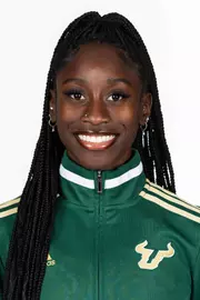 Kenniyah Guischard-Yearwood during 2025 South Florida Track & Field media day on October 9, 2025.