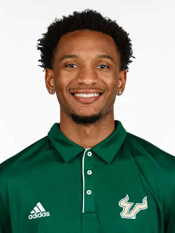 Jamal Johnson headshot taken on April 11, 2025.
(Carl Schmid / University of South Florida Athletics)