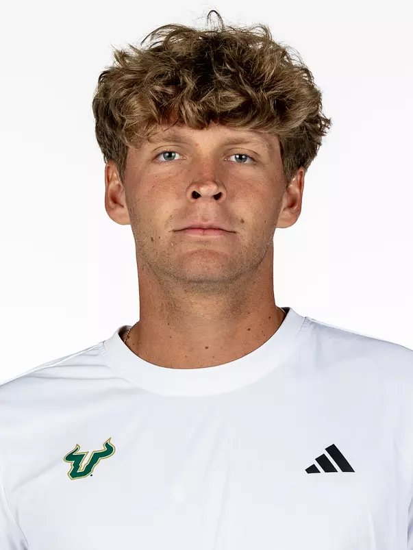 Max Mroz headshot taken during 2026 South Florida Men's Tennis media day on January 14, 2026.