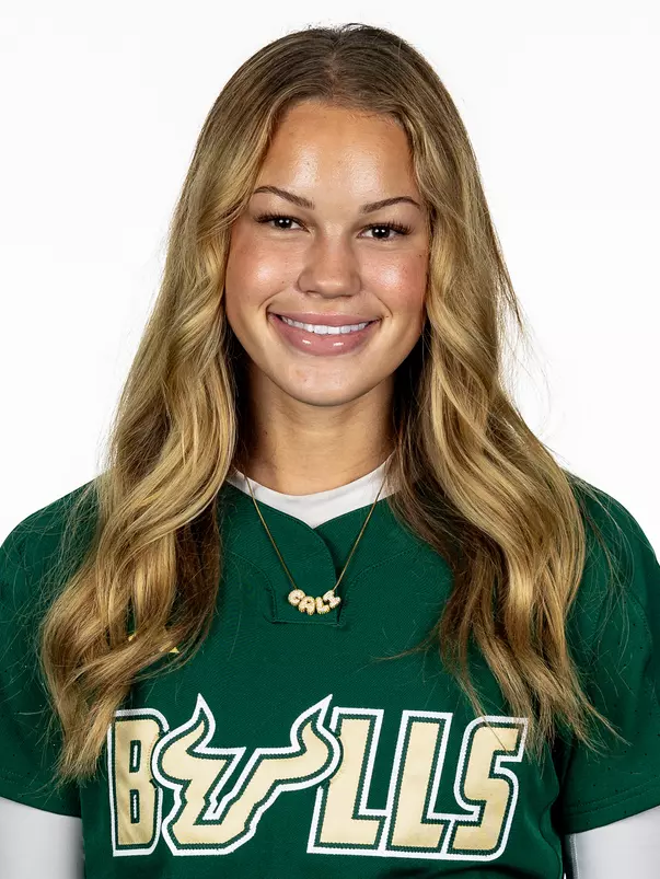 Cali Chapman headshot taken during 2026 South Florida Softball media day on October 15, 2025.