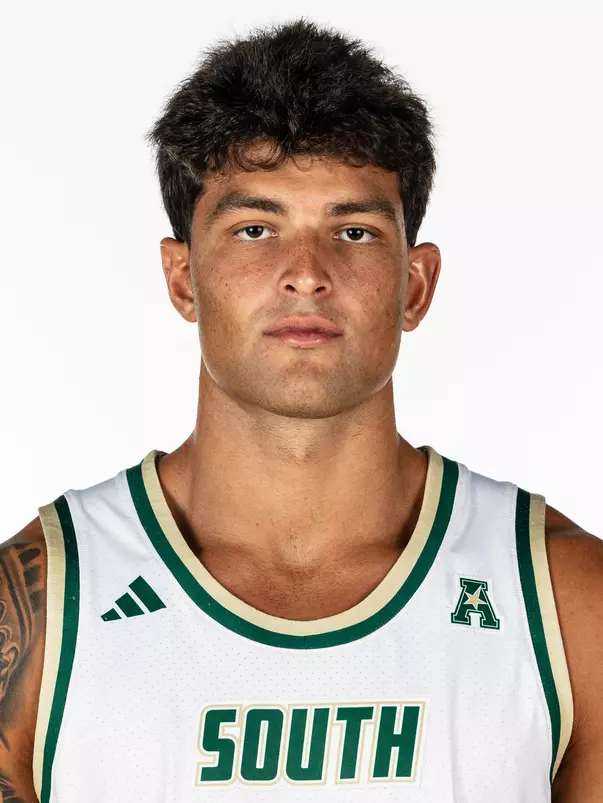 Garrett Johnson headshot taken during 2026 South Florida Men's Basketball media day on October 1, 2026.