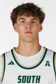 Jake Feldhaus headshot taken during 2026 South Florida Men's Basketball media day on October 1, 2026.