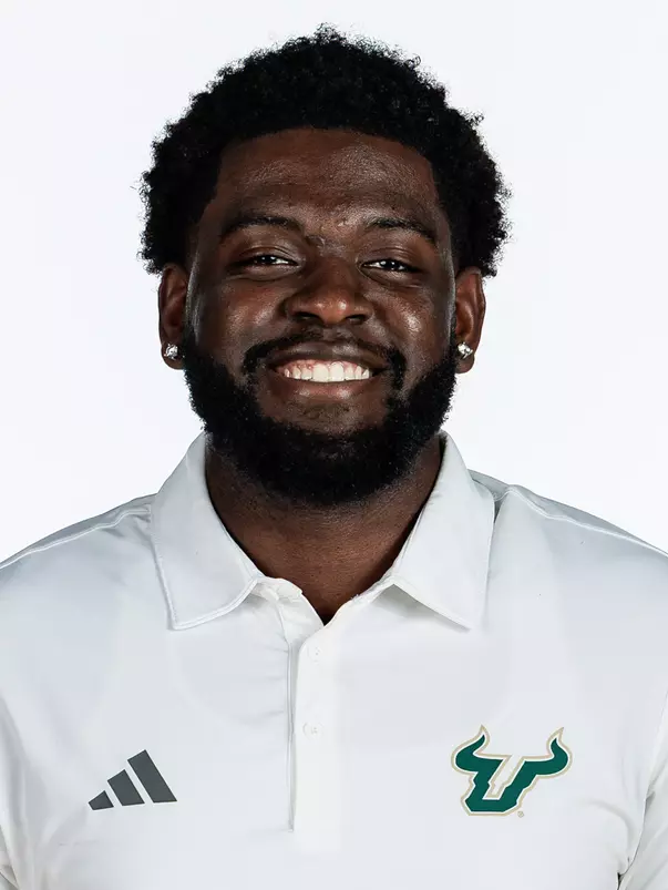 Joshua Duvivier headshot taken during 2026 South Florida Women's Basketball media day on October 2, 2026.