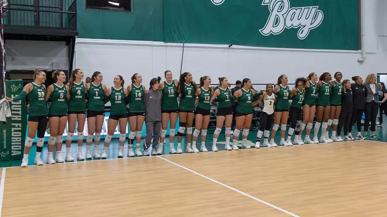 Volleyball postmatch vs. Stetson (Exhibition)