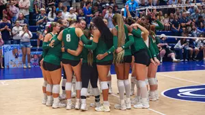 South Florida prematch huddle at No. 9 Penn State