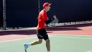 Ute's tennis player Dante Teramo celebrating