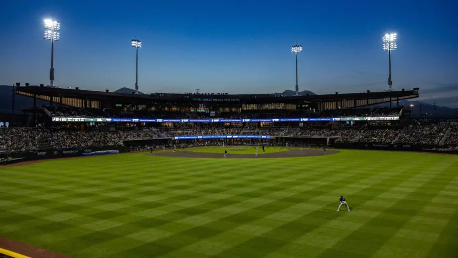 Salt Lake Bees play their first home game of the 2025 season at their new Ballpark at America First Square against the Reno Aces on April 8, 2025 photography by Melissa Majchrzak