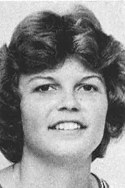 julie larue 1980 volleyball headshot