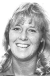 coach katie weismiller 1987 volleyball headshot
