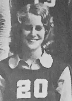 trish kubik 1974 volleyball headshot