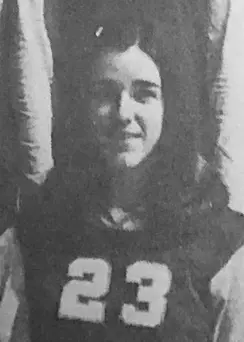 becky east 1974 volleyball headshot