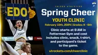Toledo Cheer Team to Host Youth Cheer Clinic on Saturday, Feb. 10