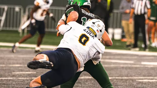Andrew Zock QB sack at Eastern Michigan