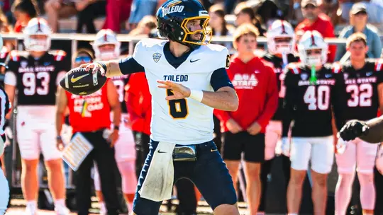 John Alan Richter throwing a pass at Ball State
