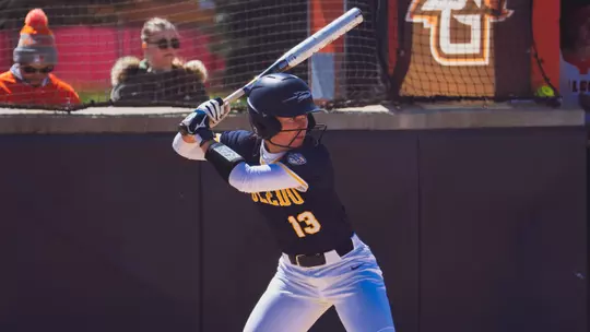 Payton Pudlowski at-bat during the Bowling Green series