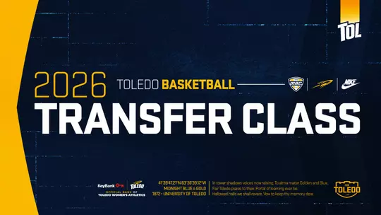Graphic display the 2026 Toledo Women's Basketball Transfer Class